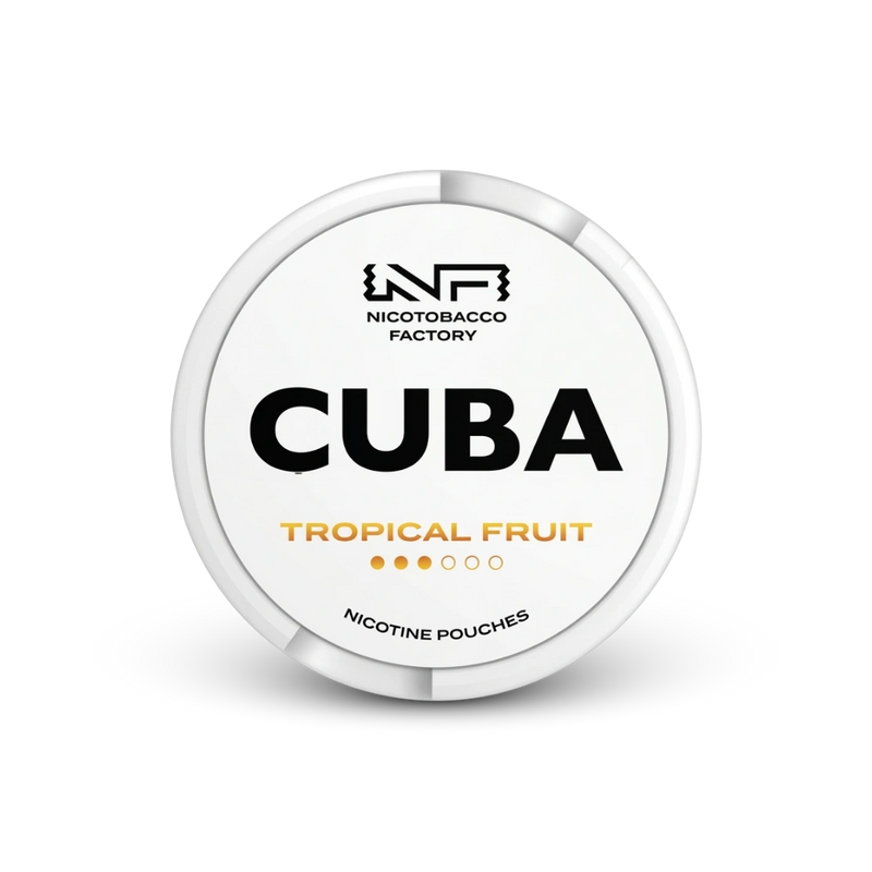 Cuba White Tropical Fruit – lata de bolsas de nicotina