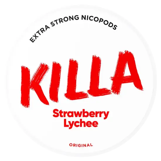 KILLA Morango Lichia – lata de bolsas de nicotina