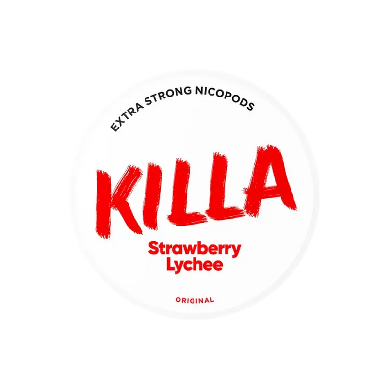 KILLA Morango Lichia – lata de bolsas de nicotina