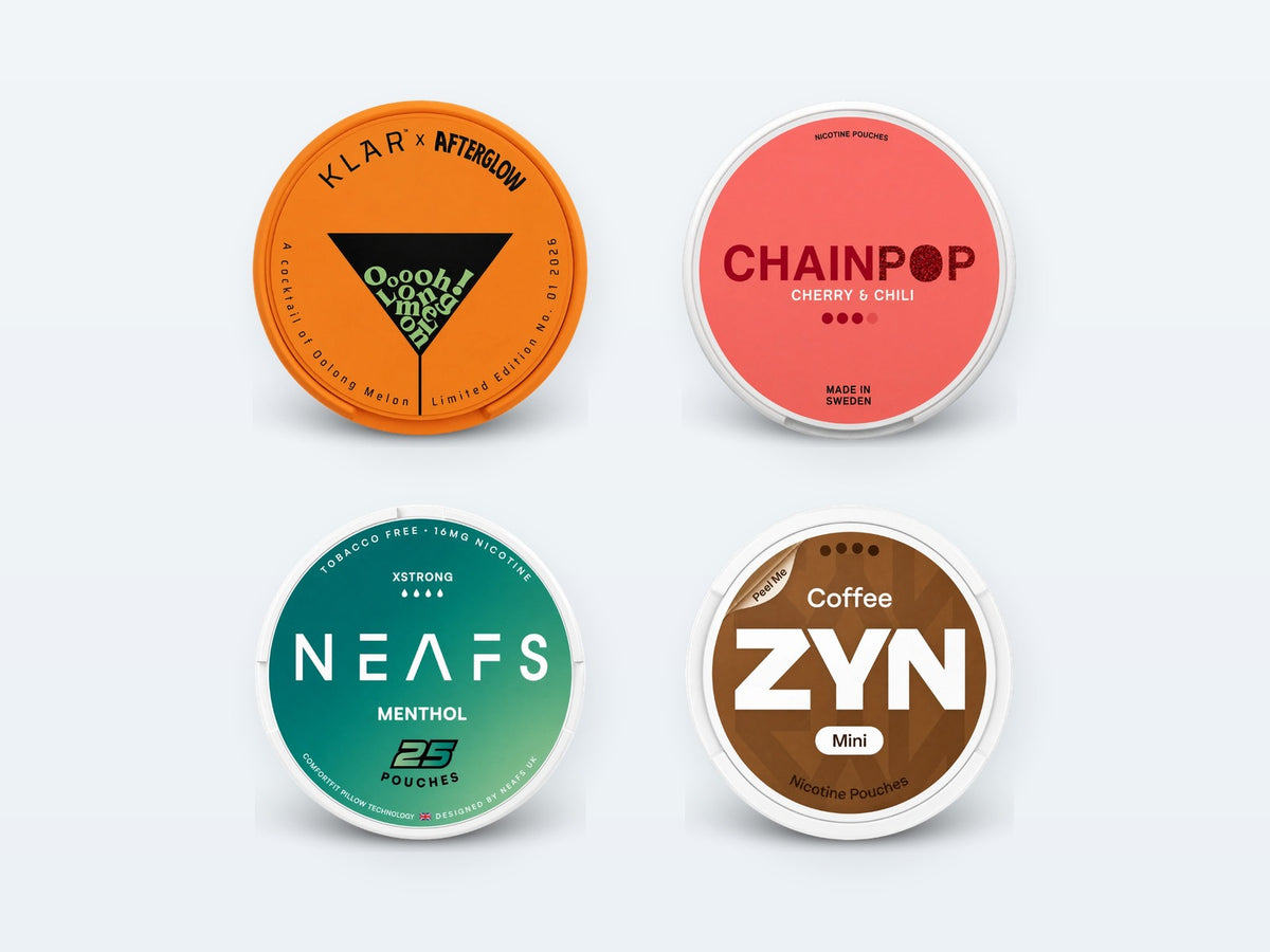 Nicotine pouches: KLAR, Chainpop, NEAFS, ZYN