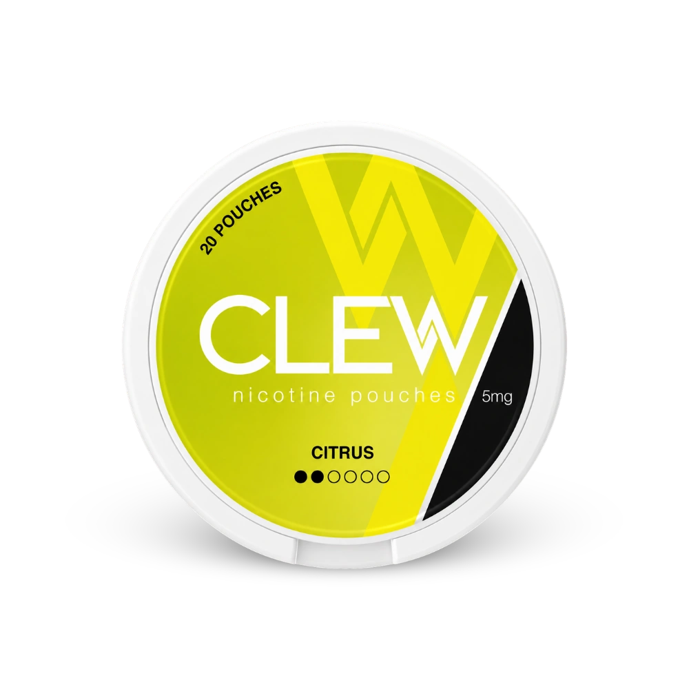 CLEW Citrus 5mg – lata de sachês de nicotina