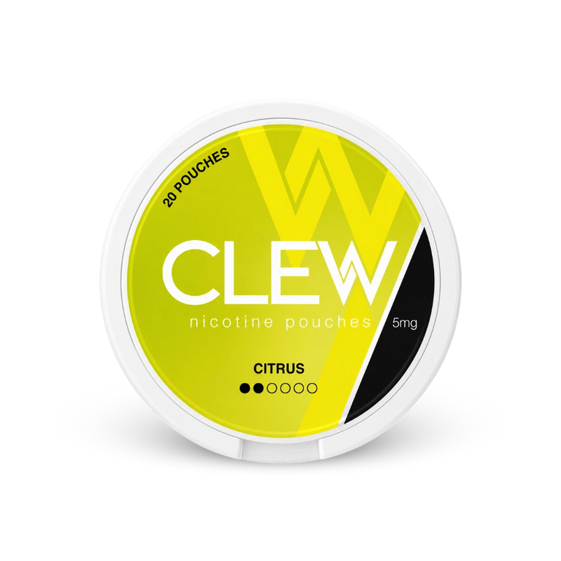 CLEW Citrus 5mg – lata de sachês de nicotina