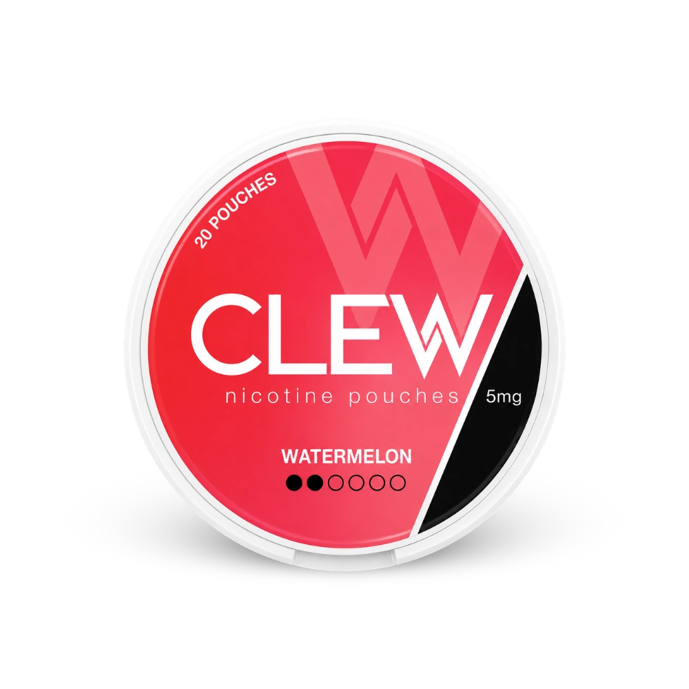 CLEW Melancia 5mg – lata de pouches de nicotina