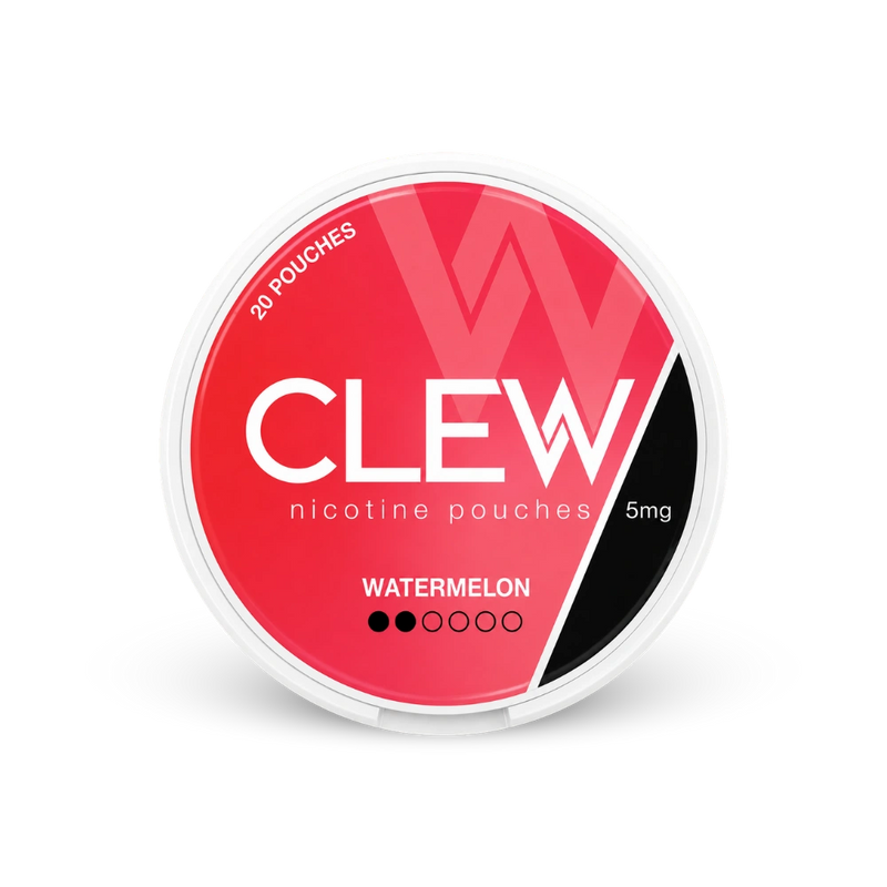 CLEW Melancia 5mg – lata de pouches de nicotina