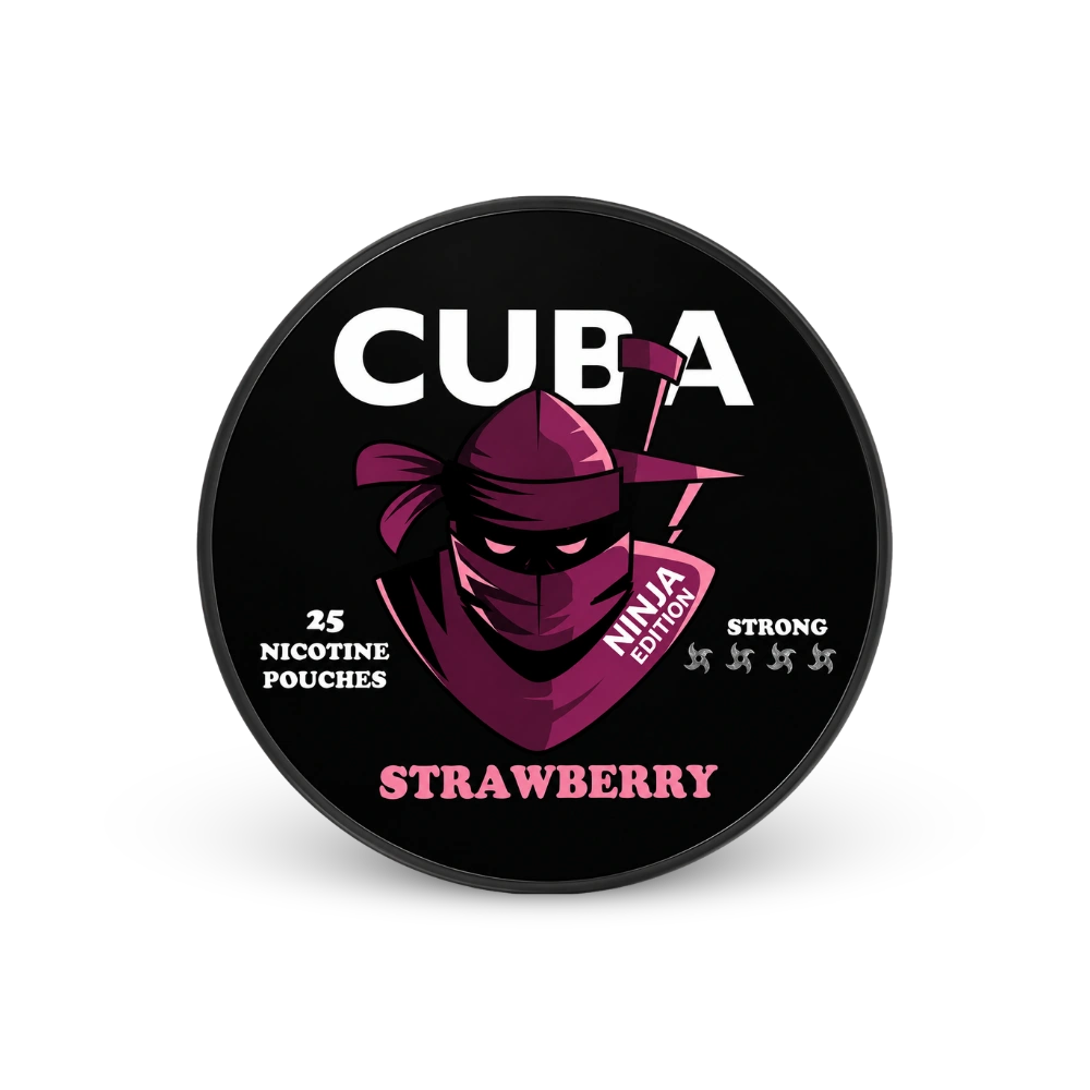 CUBA Ninja Strawberry Strong – lata de sachês de nicotina