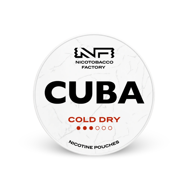 CUBA White Cold Dry – lata de saquinhos de nicotina