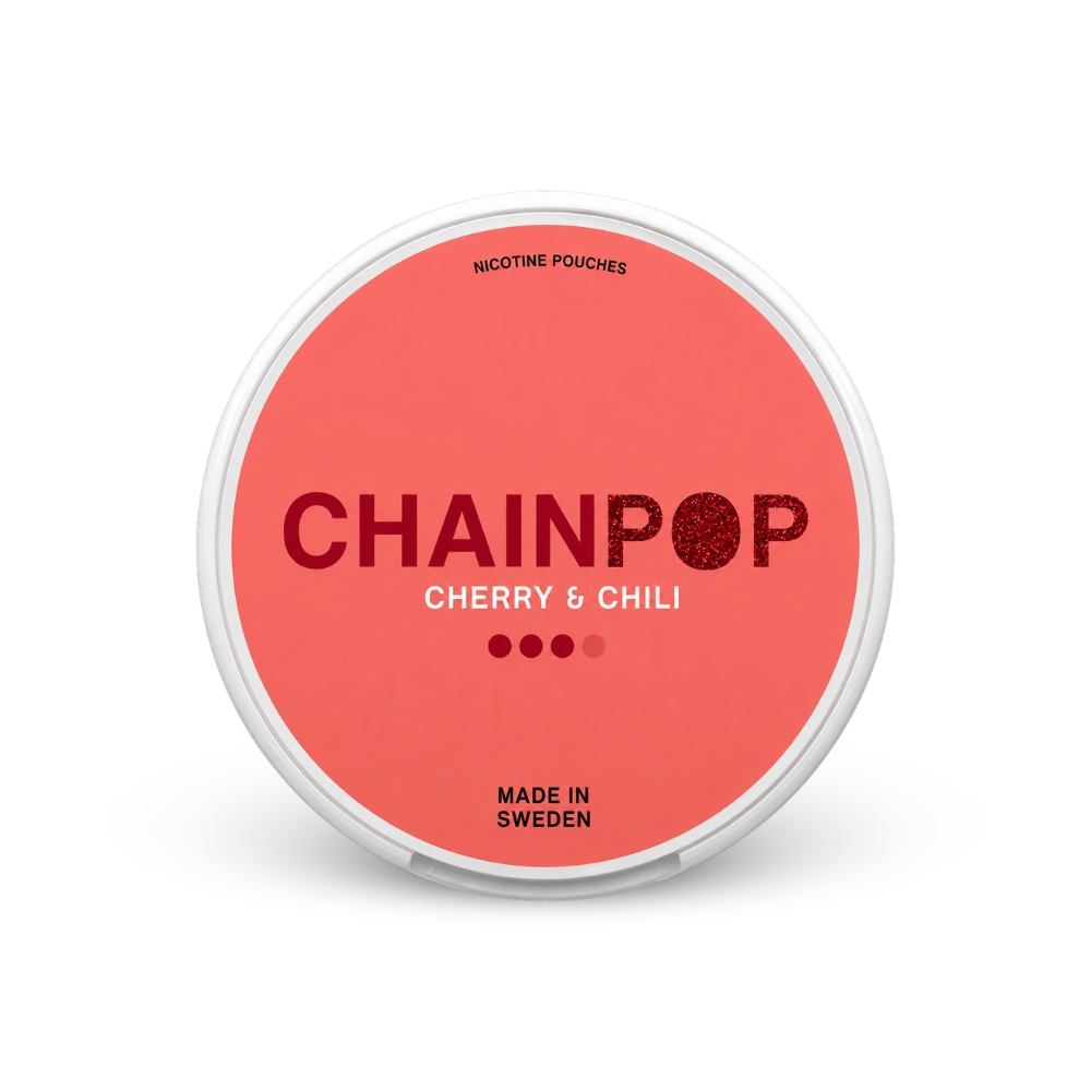 Chainpop Cherry & Chili – lata de saquinhos de nicotina