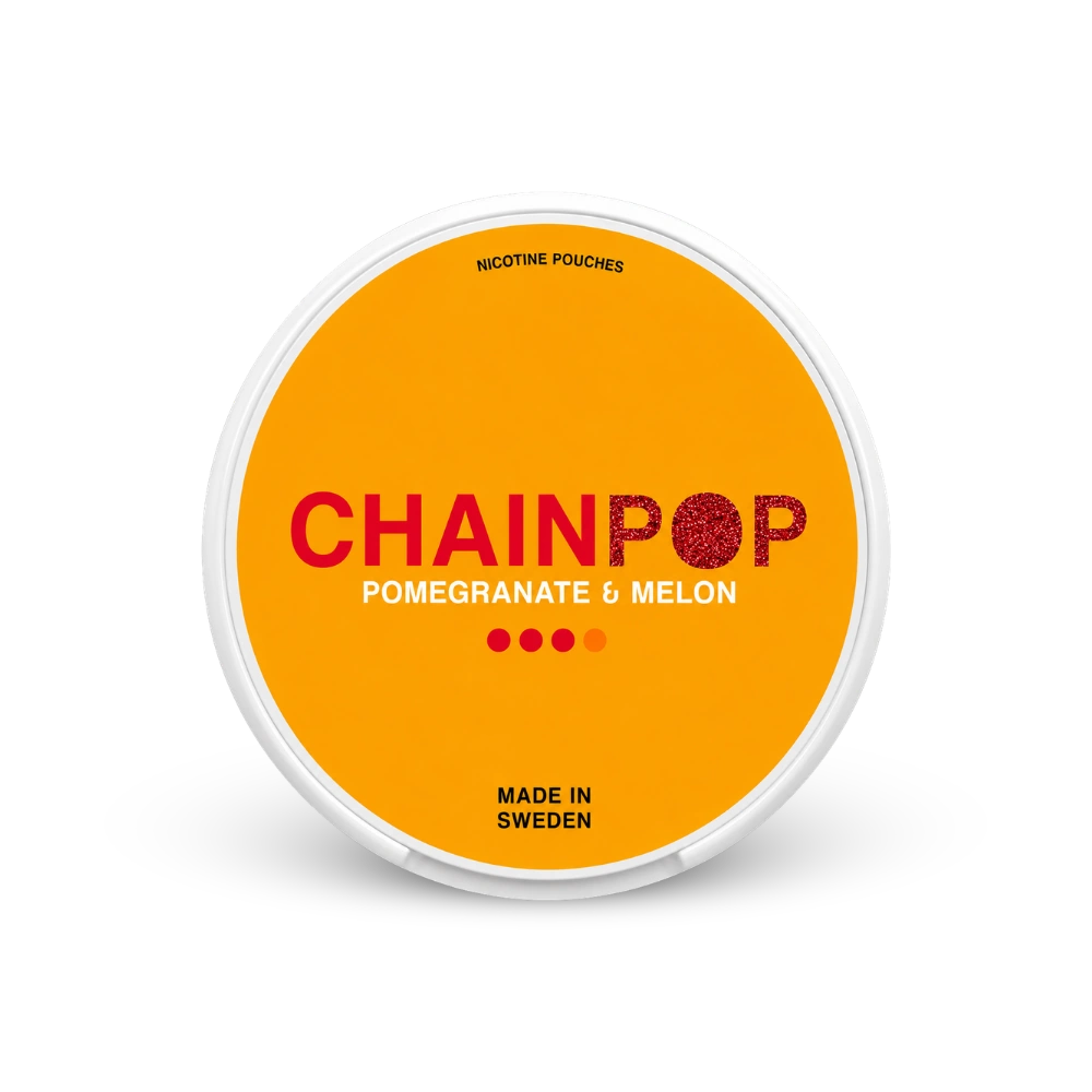 Chainpop Romã Melão – lata de saquinhos de nicotina
