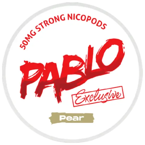 PABLO Exclusive Pear Strong – lata de bolsas de nicotina