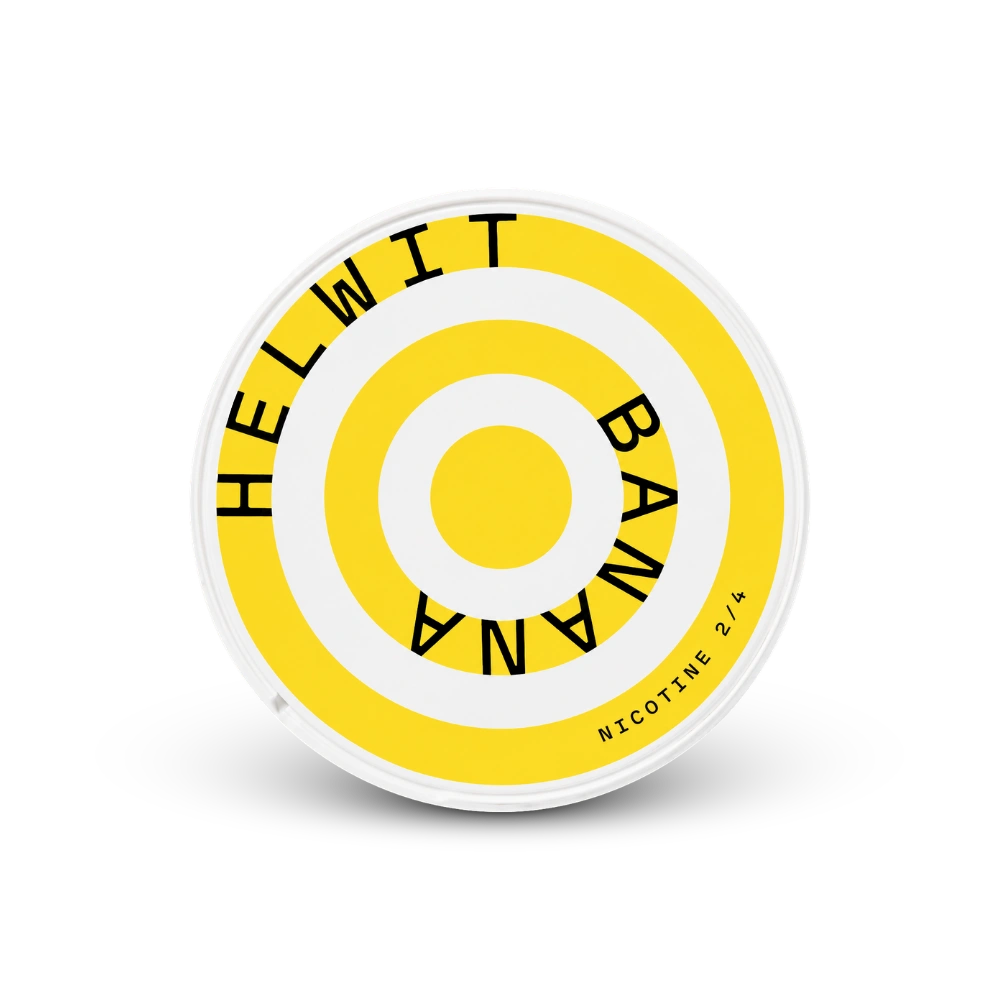 HELWIT Banana Slim – lata de sachês de nicotina