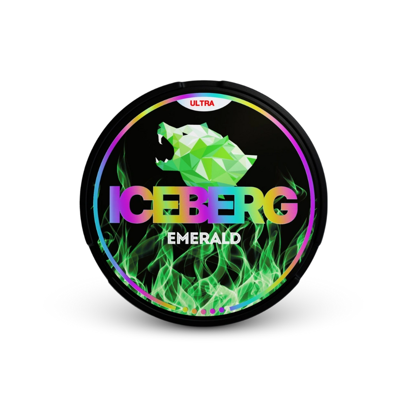 Iceberg Emerald – lata de saquinhos de nicotina