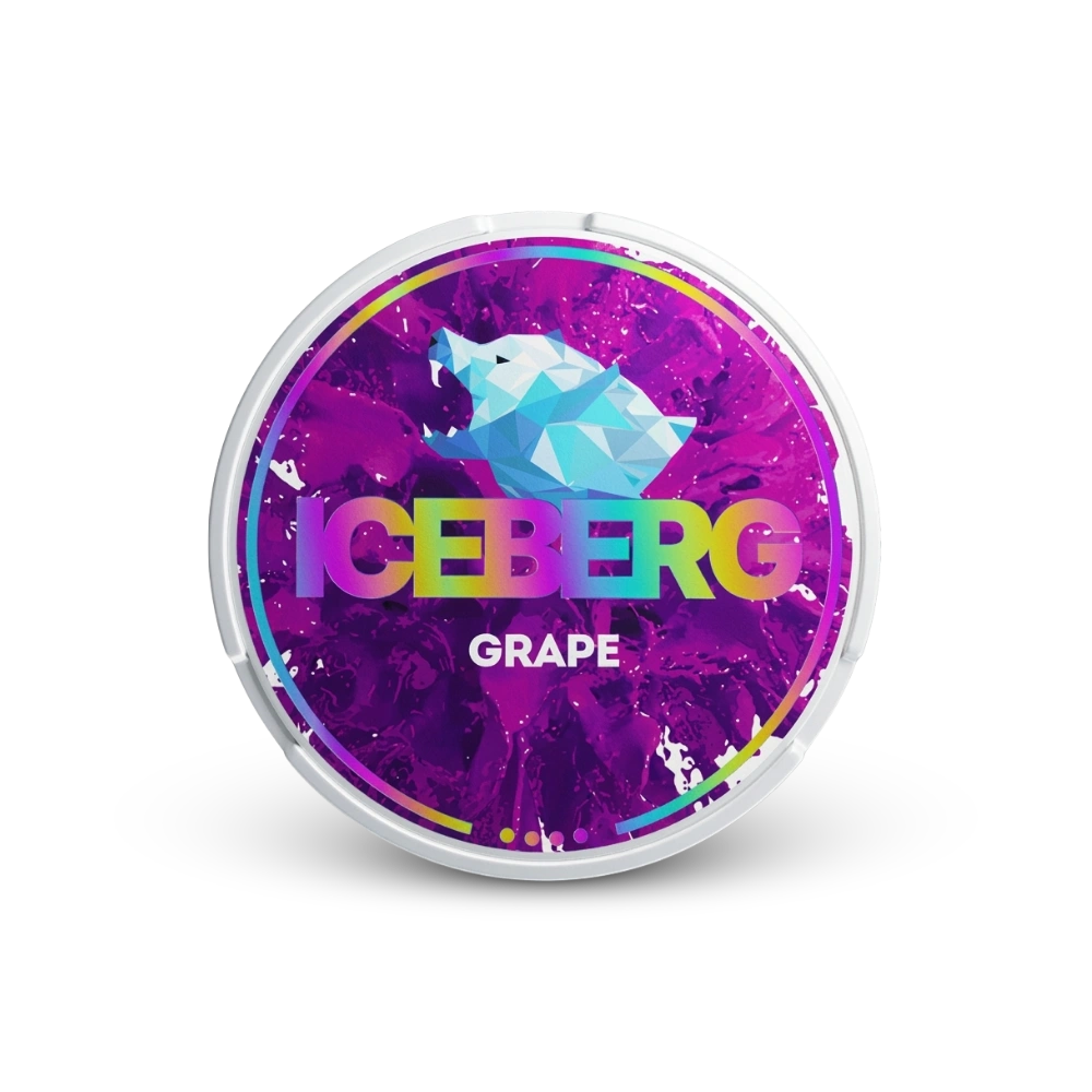 Iceberg Grape – lata de saquinhos de nicotina