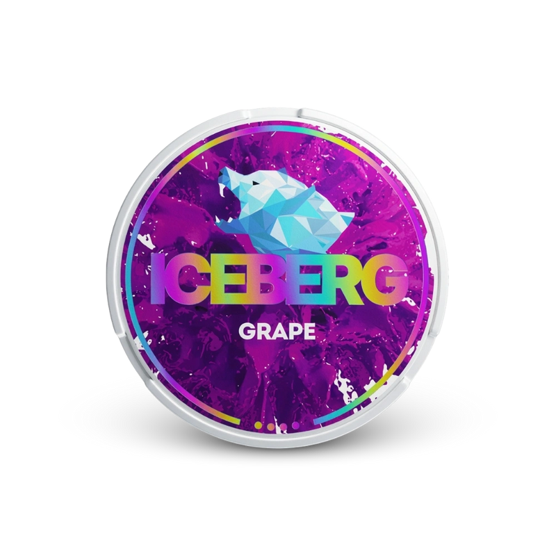 Iceberg Grape – lata de saquinhos de nicotina