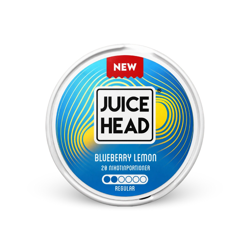 Juice Head Blueberry Lemon Regular – lata de saquinhos de nicotina