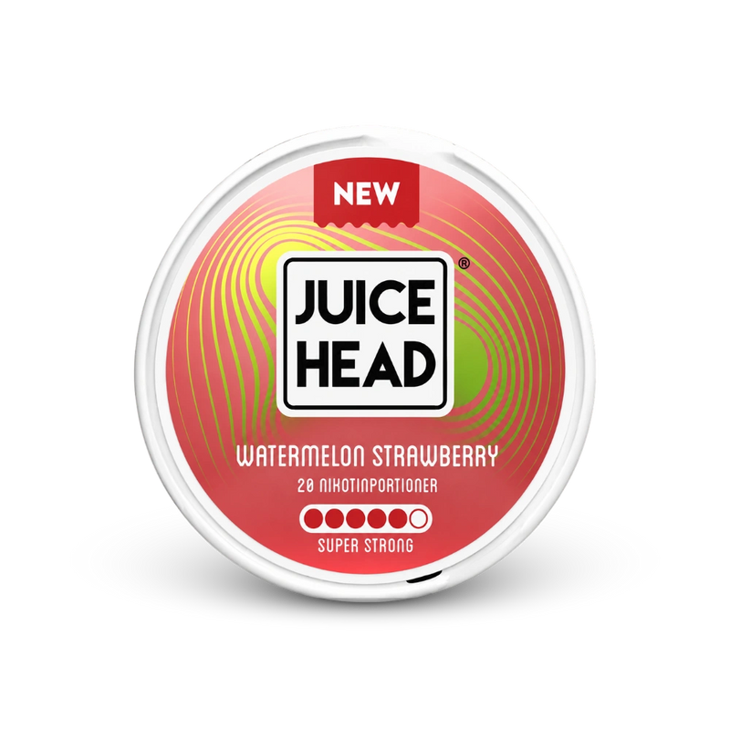Juice Head Watermelon Strawberry Super Strong – lata de saquinhos de nicotina