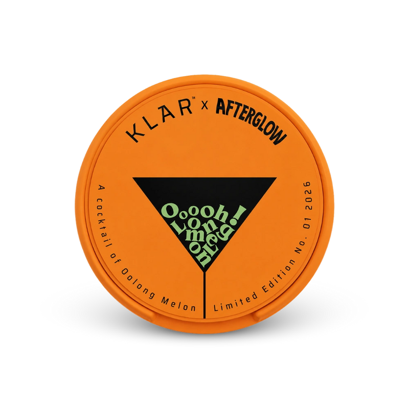 KLAR Afterglow Extra Strong Slim – lata de sachês de nicotina