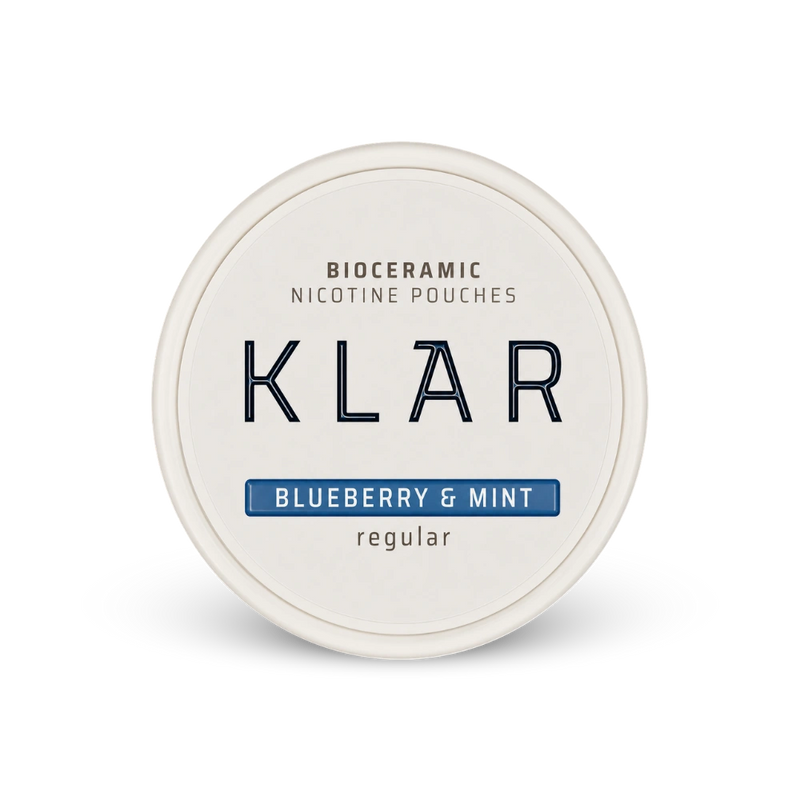 KLAR Blueberry Mint Regular Mini – lata de bolsas de nicotina