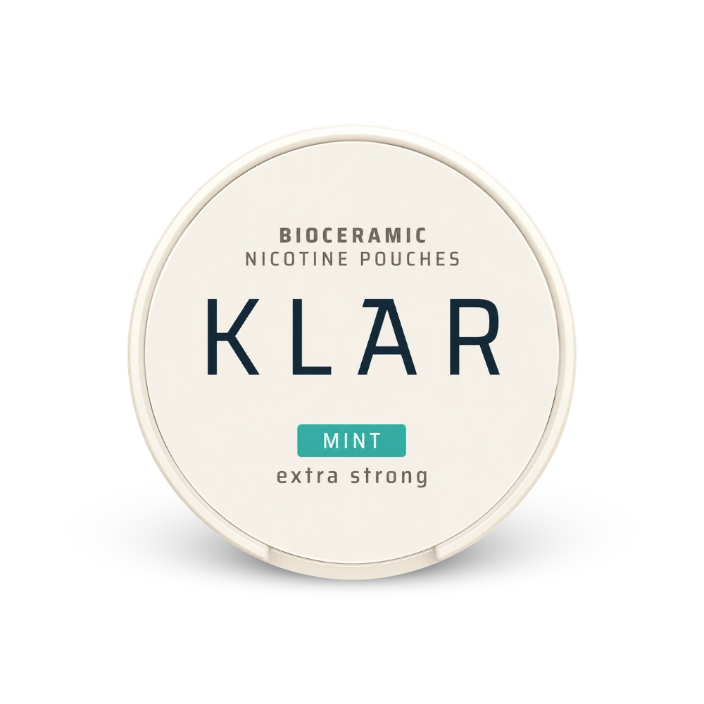 KLAR Mint Extra Strong Slim – lata de sachês de nicotina