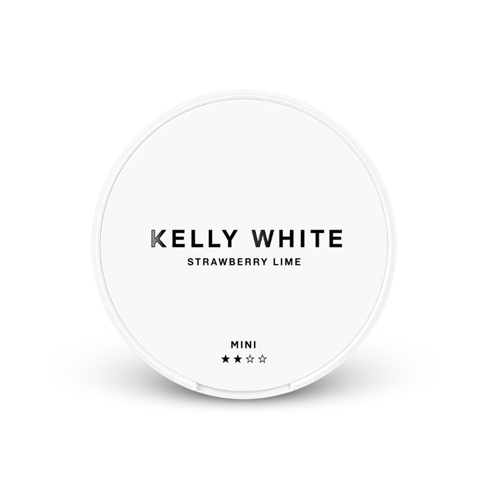 Kelly White Mini Strawberry Lime – lata de saquinhos de nicotina