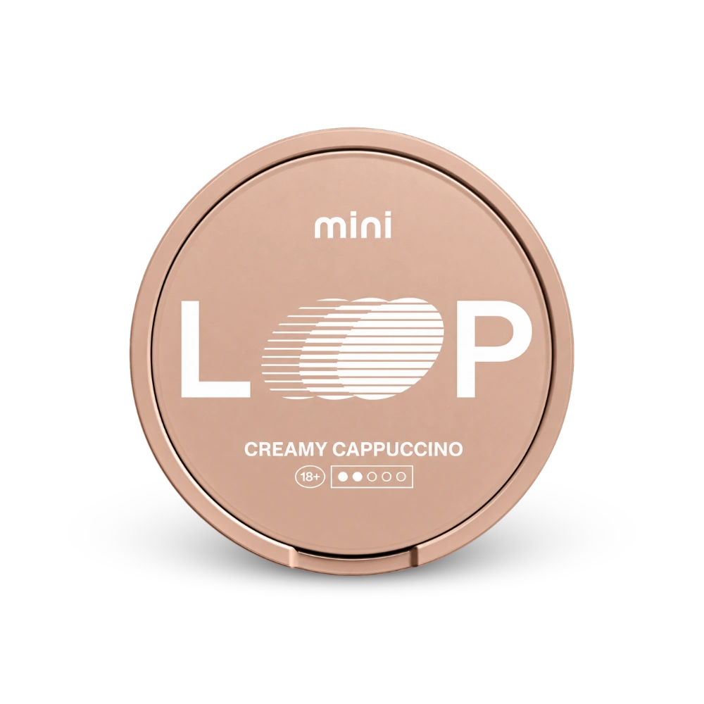 LOOP Cappuccino Cremoso Mini – lata de sachês de nicotina