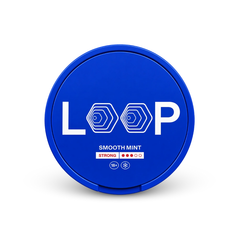 LOOP Smooth Mint Strong – lata de sachês de nicotina