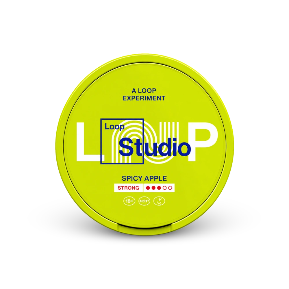 Loop Spicy Apple Strong – lata de saquinhos de nicotina