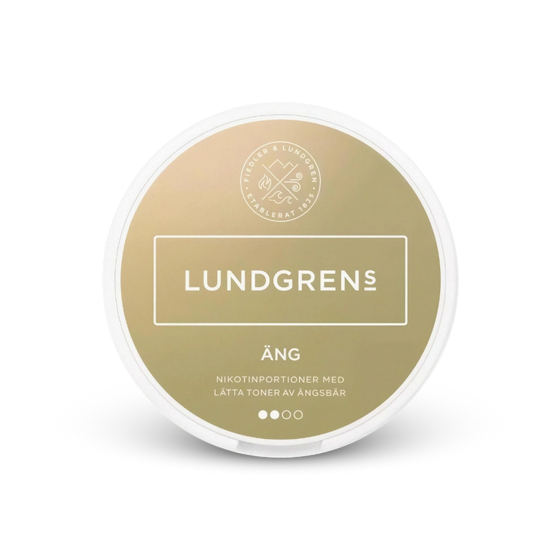 Lundgrens Äng – lata de saquinhos de nicotina