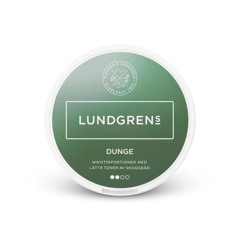 Lundgrens Dunge – lata de saquinhos de nicotina