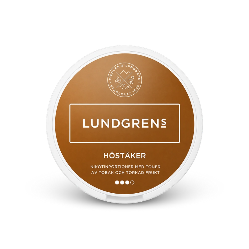 Lundgrens Höståker – lata de sachês de nicotina