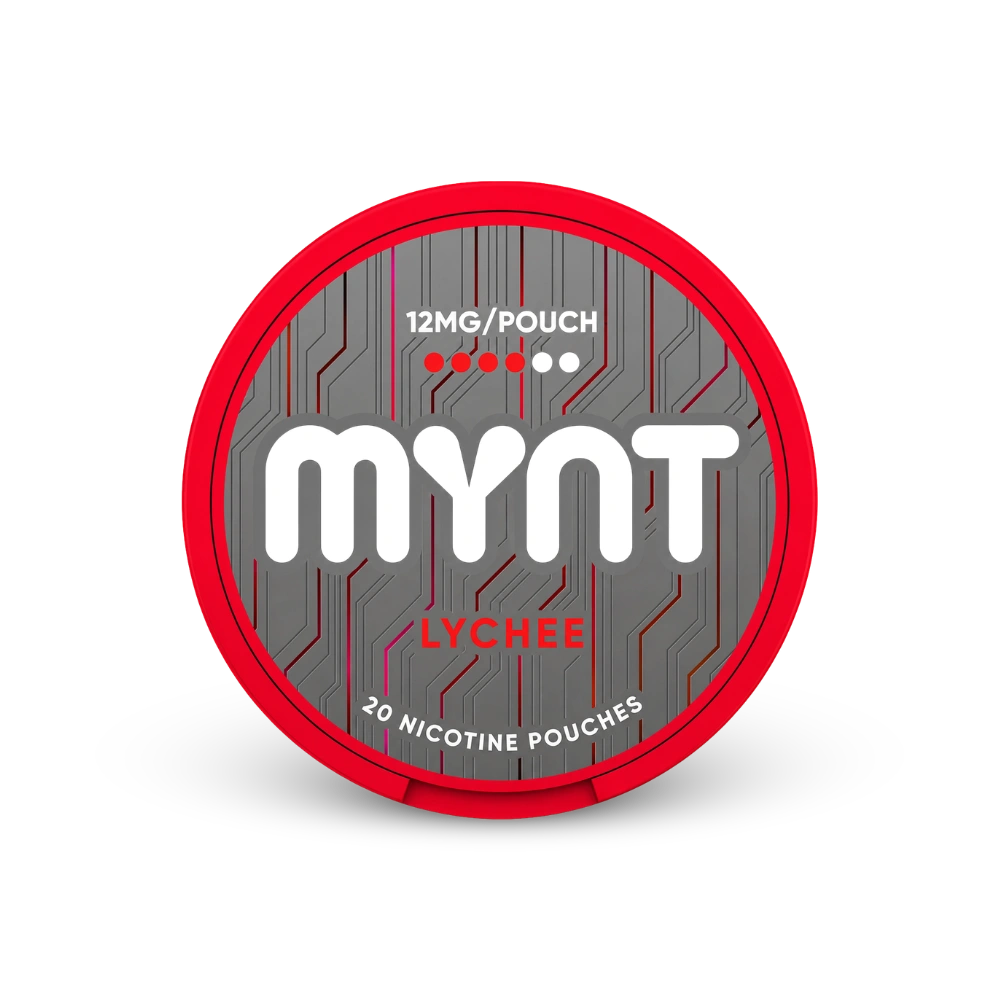 MYNT Lichia Médio – lata de sachês de nicotina