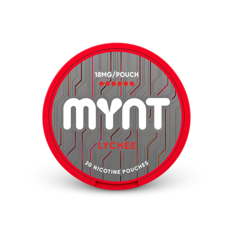 MYNT Lychee Strong – lata de bolsas de nicotina