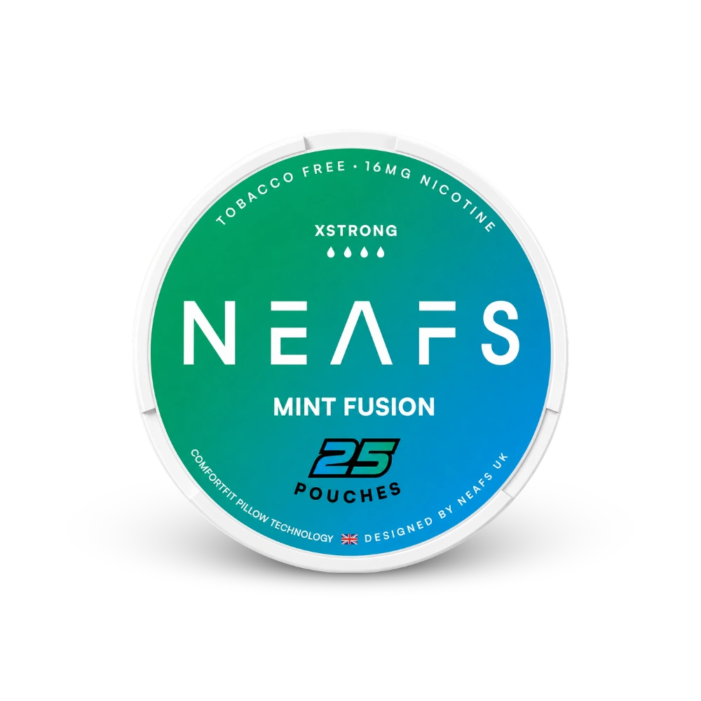 NEAFS Mint Fusion Extra Strong – lata de almofadinhas de nicotina