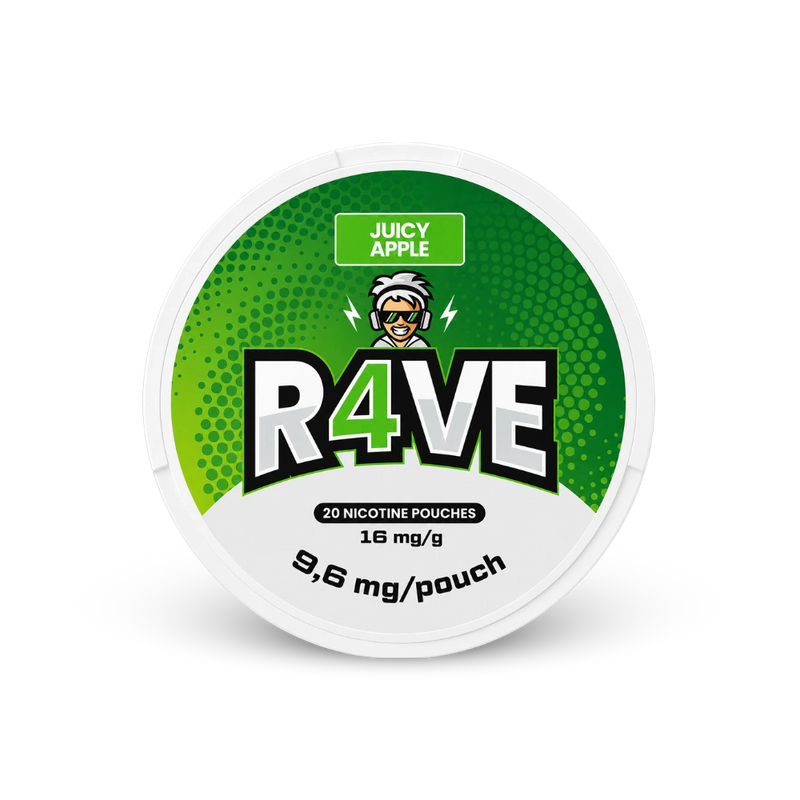 RAVE Juicy Apple 32.5mg – lata de saquinhos de nicotina