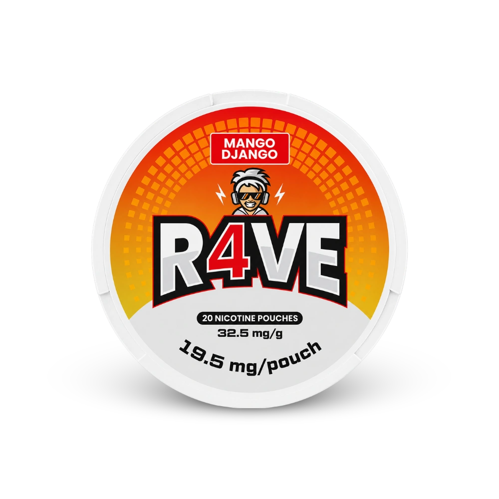 RAVE Mango Django 32,5mg – lata de sachês de nicotina