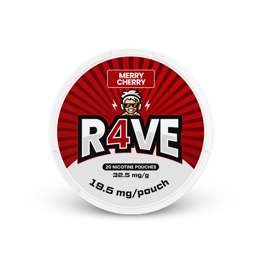 RAVE Merry Cherry 32.5mg – lata de saquinhos de nicotina