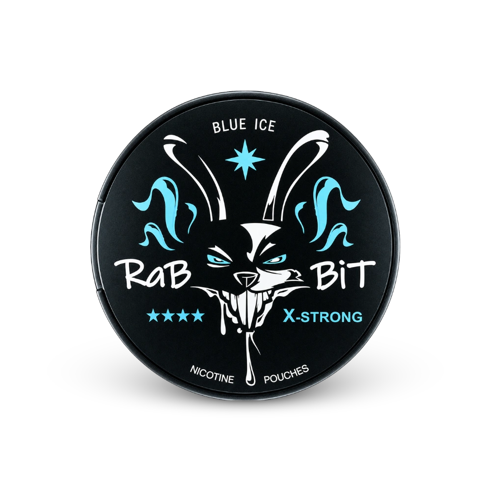 RaBBiT Blue Ice X-Strong – lata de saquinhos de nicotina