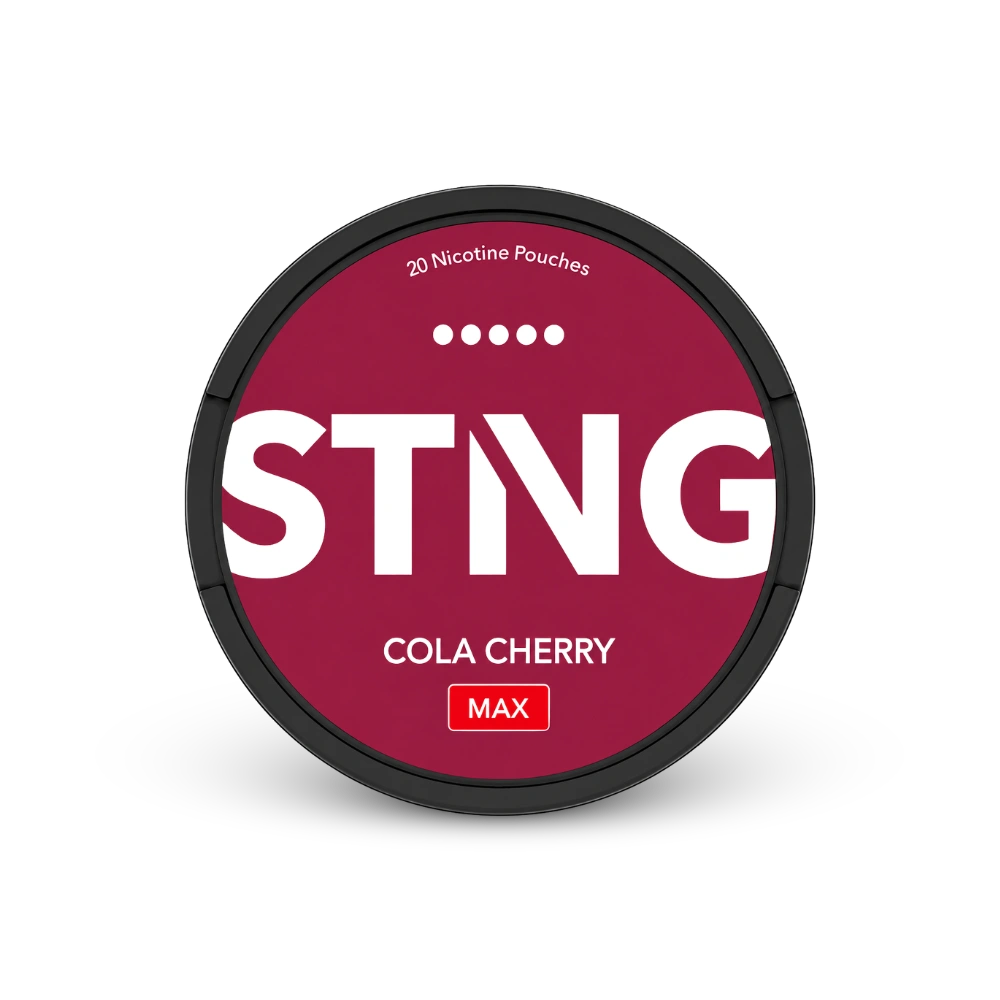 STNG Cola Cherry MAX – lata de sachês de nicotina