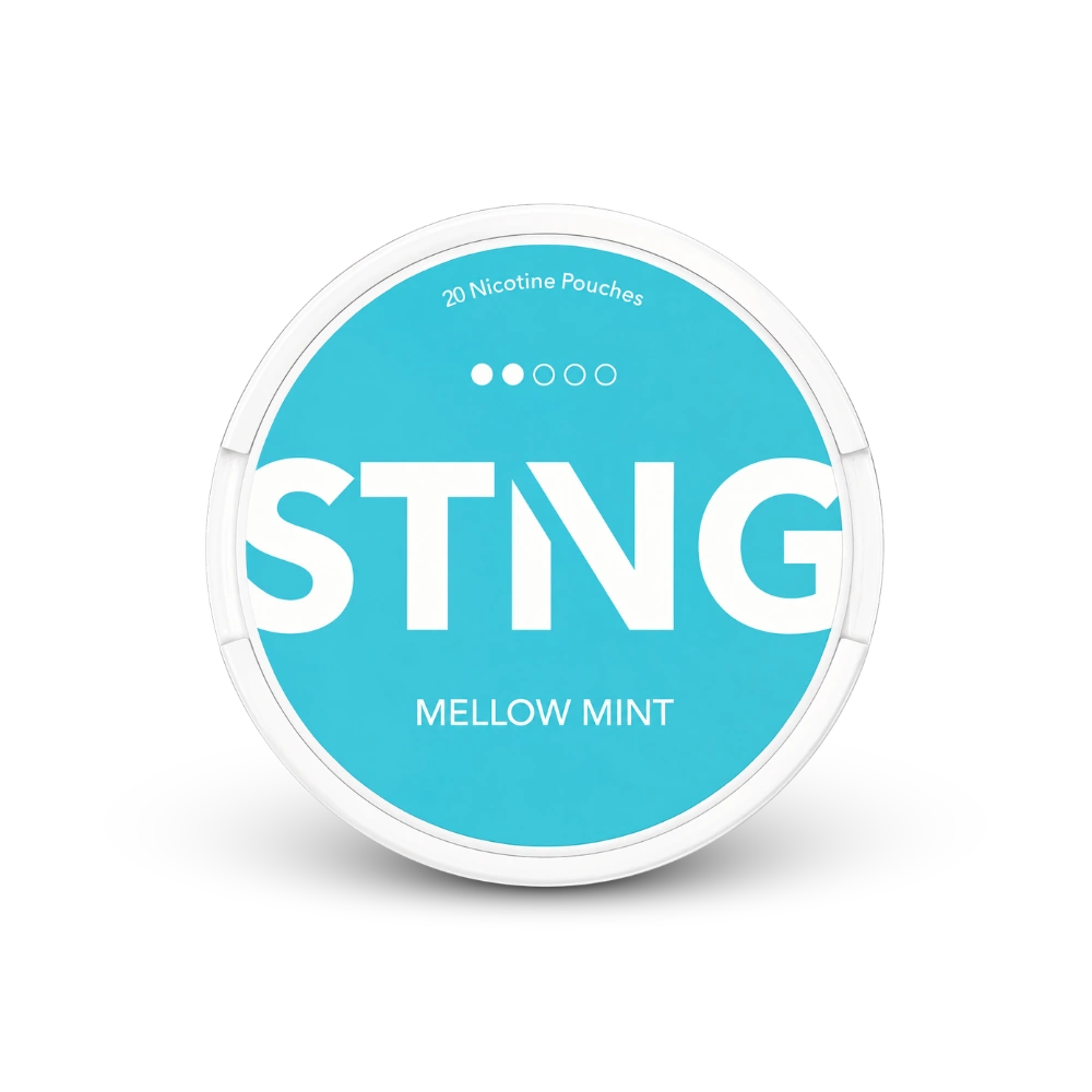 STNG Mellow Mint (EN) – lata de sachês de nicotina