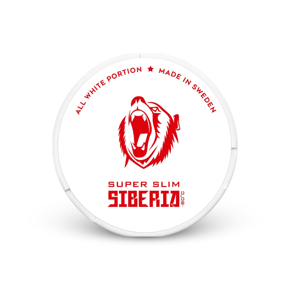 Siberia Super Slim – lata de saquinhos de nicotina