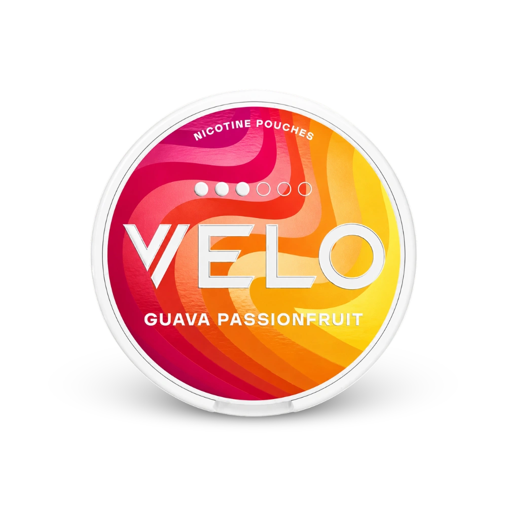 VELO Guava Passionfruit Slim – lata de sachês de nicotina