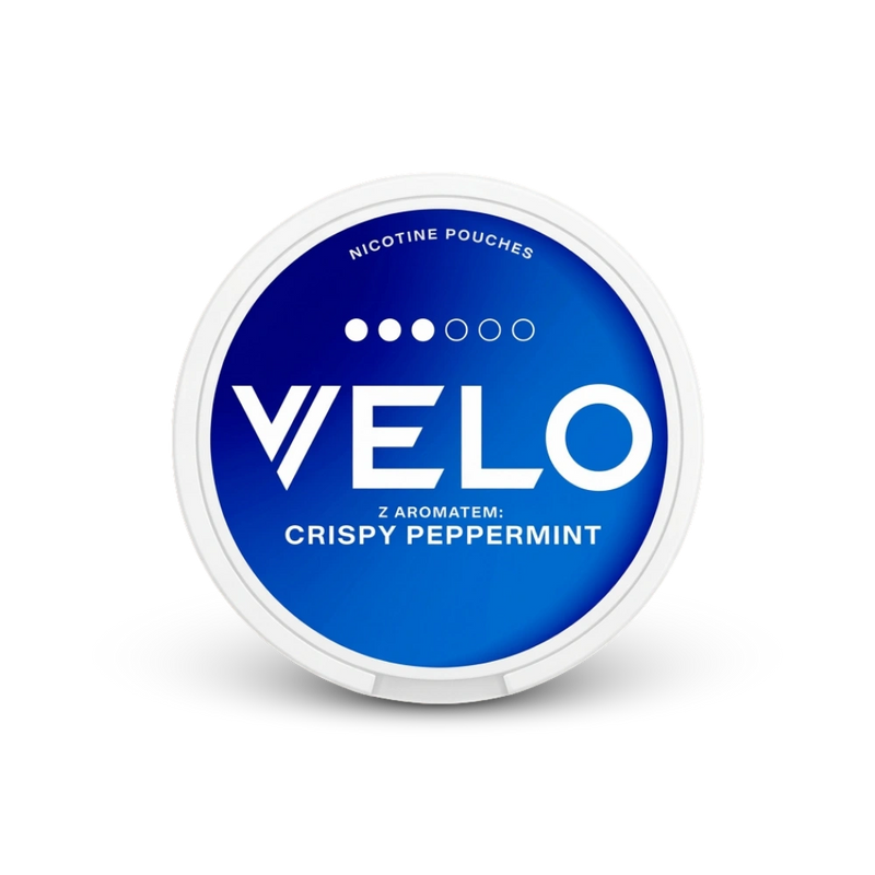Velo Crispy Peppermint – lata de saquinhos de nicotina