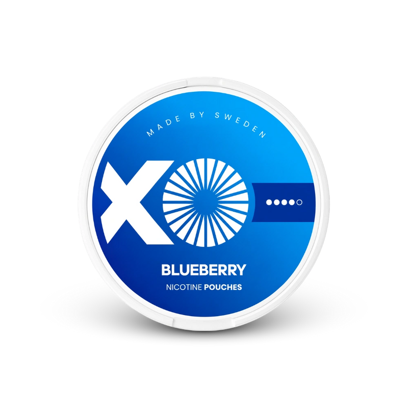 XO Blueberry – lata de sachês de nicotina