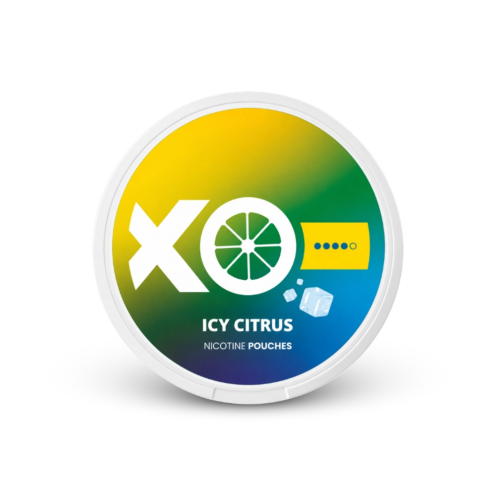 XO Icy Citrus – lata de sachês de nicotina