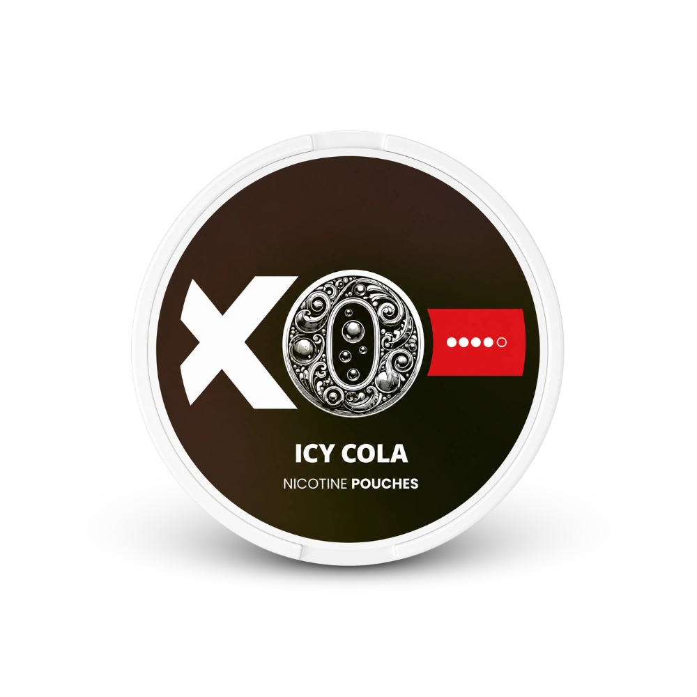 XO Icy Cola – lata de saquinhos de nicotina