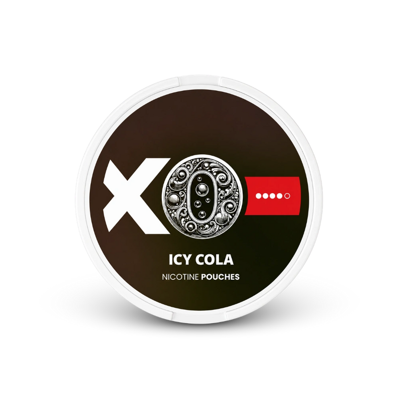 XO Icy Cola – lata de saquinhos de nicotina