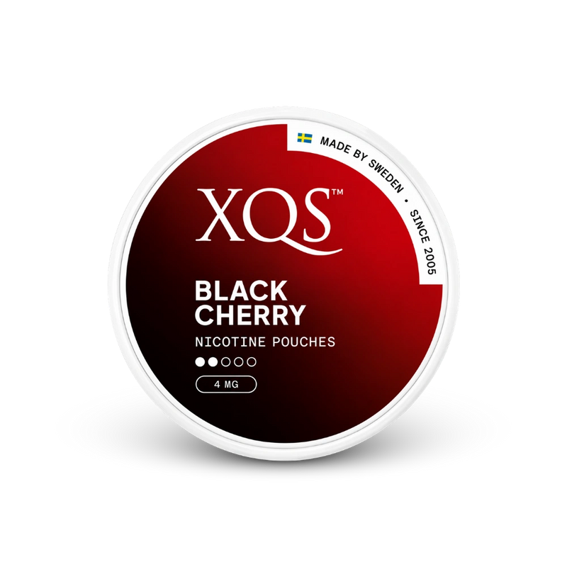 XQS Black Cherry Slim Light – lata de sachês de nicotina