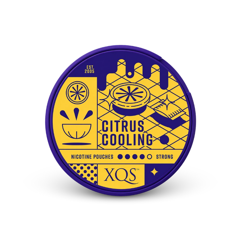 XQS Citrus Strong – lata de saquinhos de nicotina