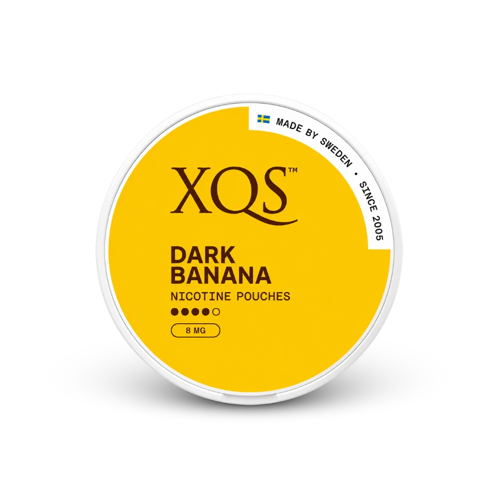 XQS Dark Banana Slim Strong – lata de sachês de nicotina