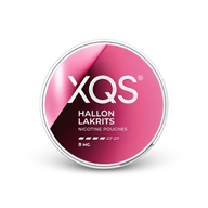 XQS Hallon Lakrits Slim Strong – lata de sachês de nicotina