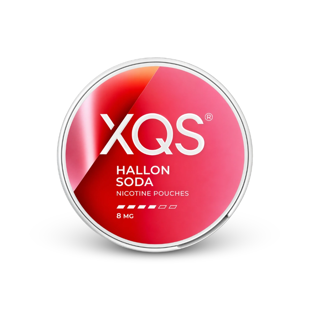 XQS Hallonsoda Strong – lata de sachês de nicotina